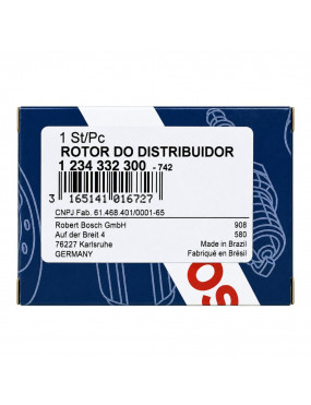 Rotor Distribuidor Apollo Fusca Gol Parati G1 G2 Kombi Santana Saveiro Escort Pampa Bosh - 1234332300