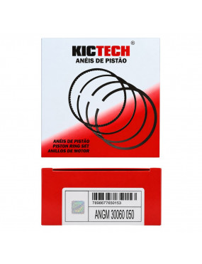 Jogo de Anéis 050 Pistão S10 ASTRA MONZA VECTRA KADETT OMEGA BLAZER ZAFIRA - KICTECH ANGM30060050
