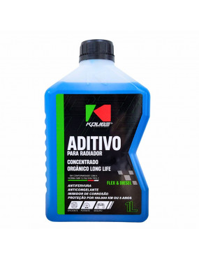Aditivo para Radiador Orgânico Concentrado Long Life Azul Flex Diesel Koube - 1 Litro