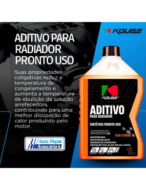 Aditivo Radiador Sintético Pronto Uso Laranja Koube - 1 Litro