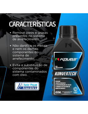 Konvertech Remove Graxa Óleo Sistema Arrefecimento Koube Original - 450ml