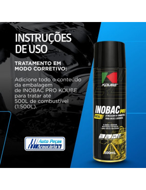 Aditivo Estabilizador Diesel Biodiesel Bactericida Combustível Inobac Pro Koube Original - 500ml