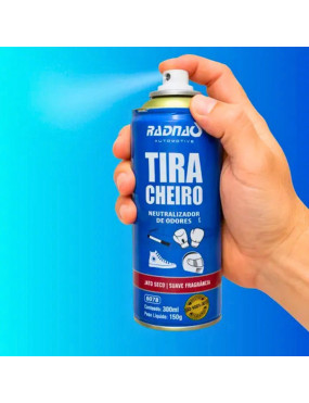 Spray Tira Cheiro Elimina Maus Odores Tênis Banco de Carro Suor Guarda-Roupa Cigarro Radnaq - 300ml