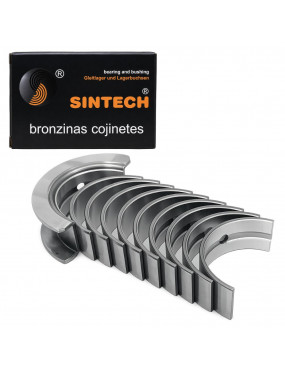 Jogo Bronzina Mancal STD Sem Trava March 206 Clio Kangoo Logan Sandero Twingo - Sintech SM707STD..