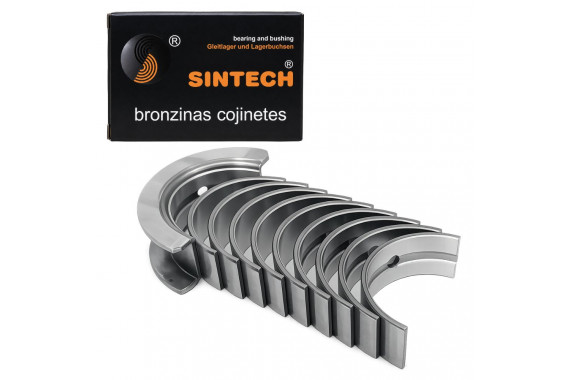 Jogo Bronzina Mancal STD Sem Trava March 206 Clio Kangoo Logan Sandero Twingo - Sintech SM707STD