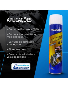 Spray Descarbonizante Limpa Bico Carburador Injetor Visbella Vis108 - 750ml