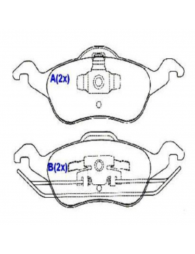 Pastilha Freio Dianteira Ford Focus 1.6 1.8 2.0 8v 16v 2000 a 2009 Sem Alarme