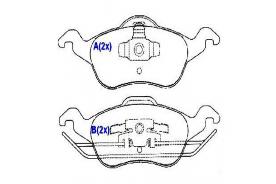 Pastilha Freio Dianteira Ford Focus 1.6 1.8 2.0 8v 16v 2000 a 2009 Sem Alarme