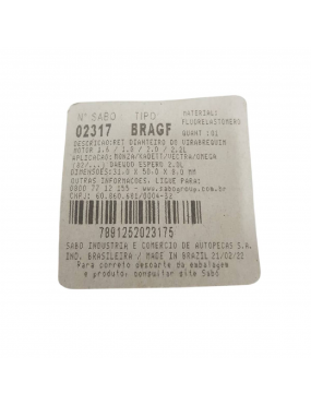 Retentor Virabrequim Dianteiro Astra - 02317BRAGF I Sabó