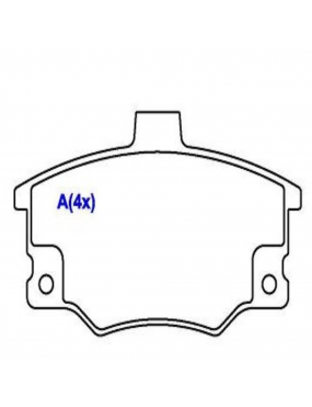 Pastilha Freio Dianteira Tipo 1.6 8v 1993 a 1997 Uno 1.5 1.6 8V 1987 a 1996 Syl..