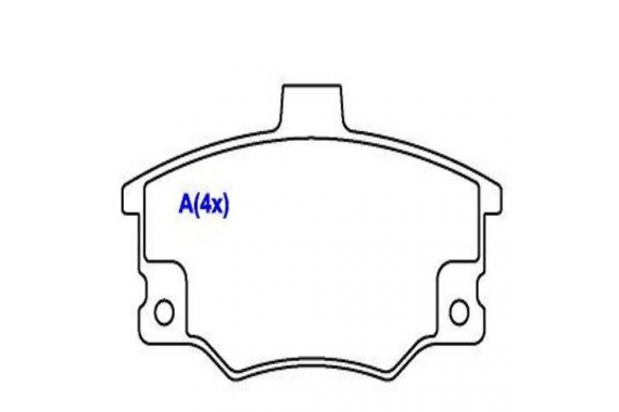 Pastilha Freio Dianteira Tipo 1.6 8v 1993 a 1997 Uno 1.5 1.6 8V 1987 a 1996 Syl