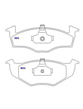 Jogo Pastilha Freio Dianteiro Volkswagen Fox 2004 a 2014 Bosch SYL Aro 13