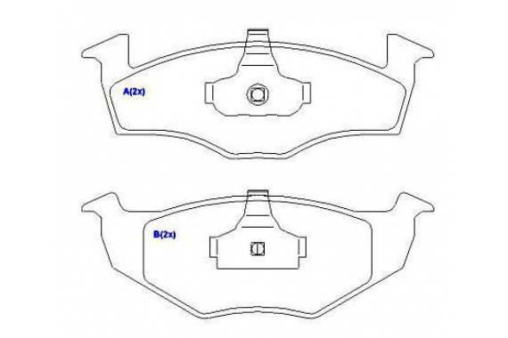 Jogo Pastilha Freio Dianteiro Volkswagen Fox 2004 a 2014 Bosch SYL Aro 13