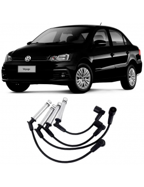 Jogo Cabo Vela Ignição Volkswagen Fox 1.0 1.6 8v 2004 a 2018 Crossfox 1.6 2008 a 2015 Saveiro 1.6 8v 2009 a 2018 Voyage 1.6 2009 a 2017 Polo 1.6 2003 a 2015 Golf 1.6 8v 2001 a 2016 Gol G4 1.0 8v 2005 a 2014 Audi A3 1.6 8v 2002 a 2010 NGK