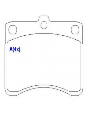 Kit Pastilha Freio Dianteira Asia Towner 6v 1993 a 2003..