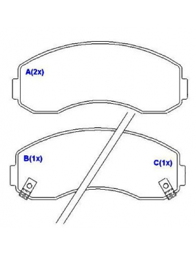 Pastilha Freio Dianteira Asia Topic 1993 a 1999 Kia Besta 1999 a 2005 Bongo K2500 K2700
