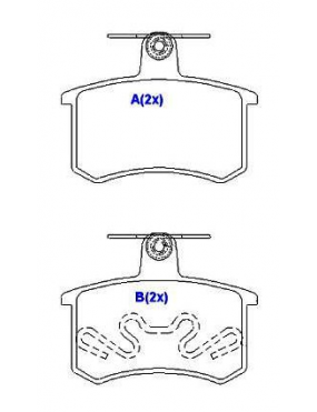 Pastilha Freio Traseira Fiat Tempra 1991 a 1999 Tipo 1994 a 1997 Alfa Romeo 164 1992 a 1998 Audi A4 1994 a 2000..