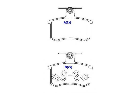 Pastilha Freio Traseira Fiat Tempra 1991 a 1999 Tipo 1994 a 1997 Alfa Romeo 164 1992 a 1998 Audi A4 1994 a 2000
