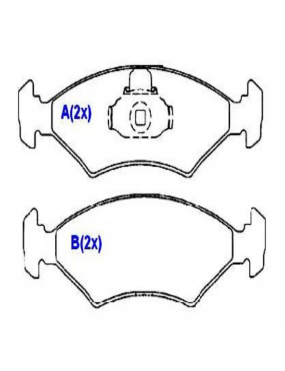 Pastilha Freio Dianteira Ford Fiesta 1.0 1.3 8v  1994 a 2010 Ka 1.0 1.3 8v 1997 a 2007..