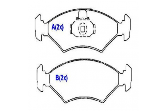 Pastilha Freio Dianteira Ford Fiesta 1.0 1.3 8v  1994 a 2010 Ka 1.0 1.3 8v 1997 a 2007