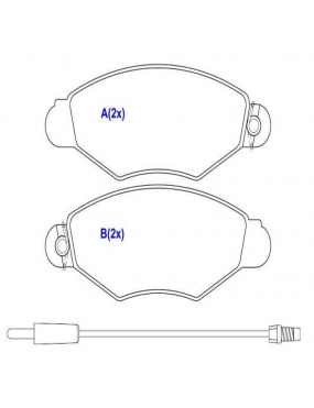 Pastilha Freio Dianteira Citroen Xsara 16v 1997 a 2005 Renault Kangoo 8v 16v 2000 a 2017