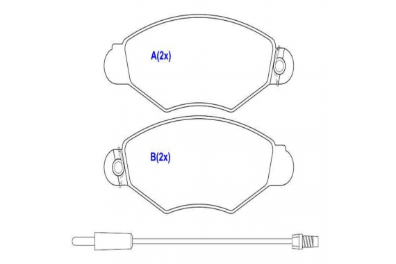 Pastilha Freio Dianteira Citroen Xsara 16v 1997 a 2005 Renault Kangoo 8v 16v 2000 a 2017