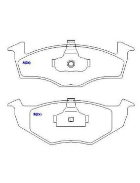 Pastilha Freio Dianteira Volkswagen Golf 1992 a 1999 Polo 1.8 8v 1996 a 2002