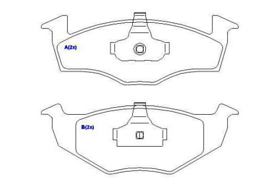 Pastilha Freio Dianteira Volkswagen Golf 1992 a 1999 Polo 1.8 8v 1996 a 2002