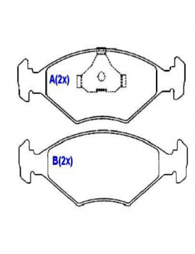 Pastilha Freio Dianteira Fiat Fiorino 8v 1994 a 2013 Tipo 1.6 8v 1993 a 1997 Uno Mille Way 1.0 8v 2009 a 2013