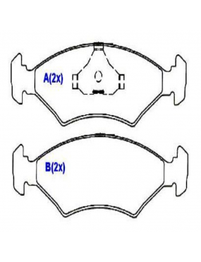 Pastilha Freio Dianteira Vw Apollo Ford Escort Verona 8v..