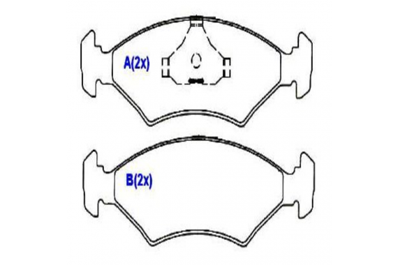 Pastilha Freio Dianteira Vw Apollo Ford Escort Verona 8v