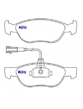 Pastilha Freio Dianteira Alfa Romeo 145 1.8 2.0 1996 a 1999 