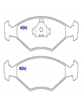 Pastilha Freio Dianteira Gol Gti 2.0 16v 1992 a 1997 Quantum Santana 1.8 2.0 1985 a 1997 Royale Versailles 1991 a 1996