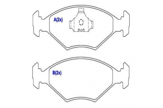 Pastilha Freio Dianteira Gol Gti 2.0 16v 1992 a 1997 Quantum Santana 1.8 2.0 1985 a 1997 Royale Versailles 1991 a 1996