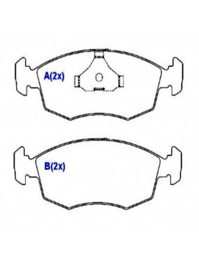 Pastilha Freio Dianteira Fiat Tempra 2.0 1994 a 1999 Tipo 2.0 16v 1994 a 1997 Uno 1.4 8v Turbo 1991 a 1996
