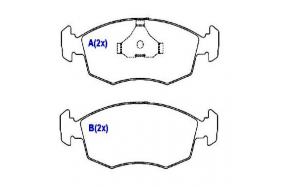 Pastilha Freio Dianteira Fiat Tempra 2.0 1994 a 1999 Tipo 2.0 16v 1994 a 1997 Uno 1.4 8v Turbo 1991 a 1996