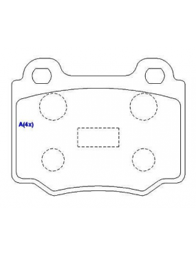 Pastilha Freio Dianteira Gol G2 1.0 1.6 8v 1994 a 1996 Parati Saveiro Voyage G1 1.6 8v