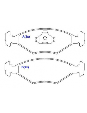 Pastilha Freio Dianteira Gol G1 G2 G3 Parati Saveiro G1 Passat Quantum Santana..
