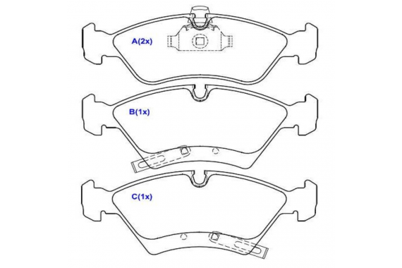 Pastilha Freio Dianteira Meriva 1.4 1.8 2003 a 2012 Zafira 2.0 2001 a 2012 8v Aro 14