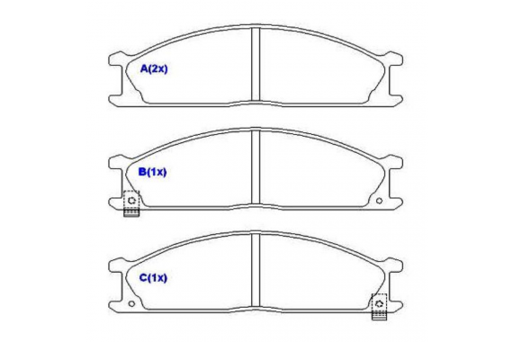 Pastilha Freio Dianteira Nissan Frontier 1998 a 2007 Xterra 2003 a 2008 Subaru SVX 1992 a 1996