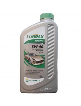 Óleo do Motor 5w40 SN Sintético Supera Flex 1 litro - Lubrax