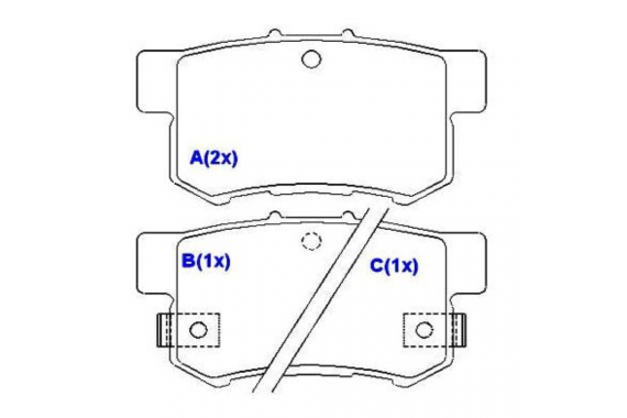 Pastilha Freio Traseira Honda Accord Civic Legend New Civic Prelude Hyundai Accent Sonata Suzuki Sx4 