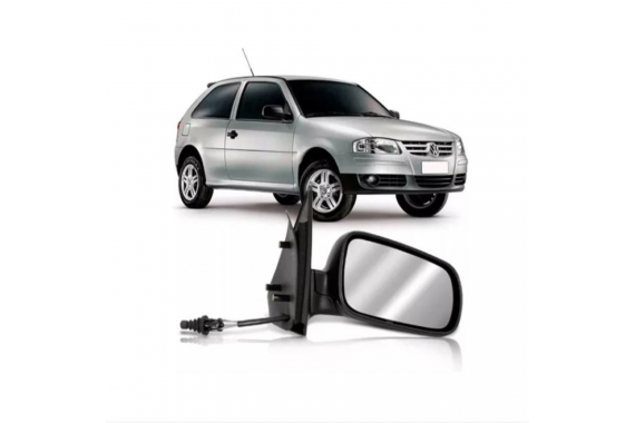 Espelho Retrovisor Direito C/Controle Volkswagen Gol Parati G3 G4 Pós 1999 2 Portas
