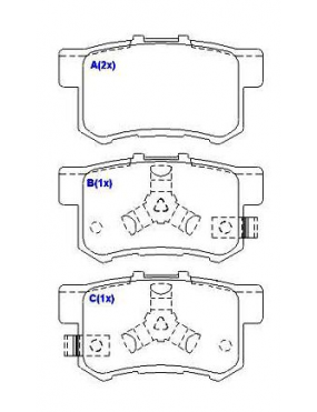 Pastilha Freio Traseira Honda Crv 2.0 2.4 16v 2002 a 2018..