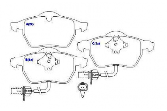 Pastilha Freio Dianteira Golf 1.8 2.0 8v 20v 1995 a 2013 Audi A3 S3 TT 1.8 20v Turbo 1996 a 2006