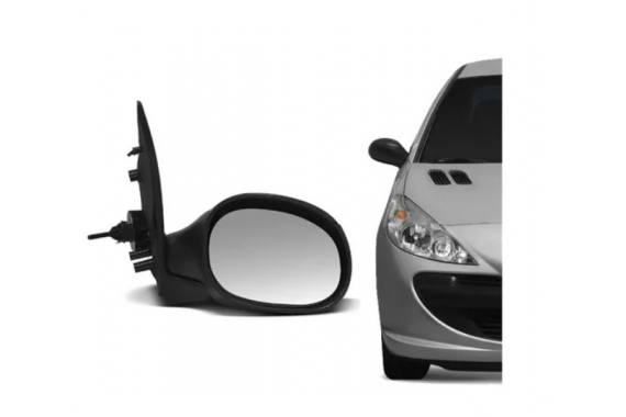 Espelho Retrovisor Direito C/Controle Peugeot 206 207 Hoggar