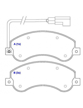 Pastilha Freio Dianteira Ford Transit 2009 a 2014 Diesel