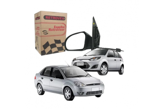 Espelho Retrovisor Direito C/Controle Ford Fiesta 2002 a 2011