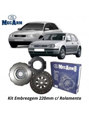 Kit Embreagem 220mm Vw Golf 1.8 20v Turbo Pós 2000 Audi A3 .18 20v Turbo Pós 1997