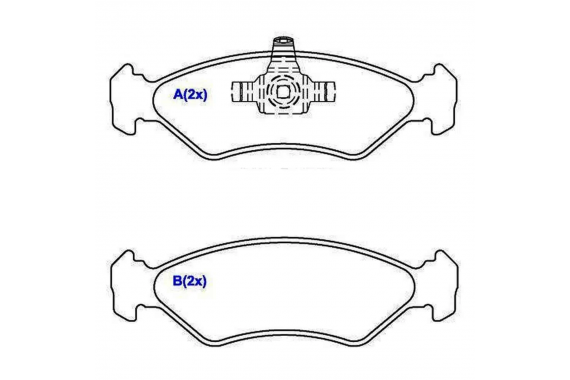 Pastilha Freio Dianteira Ford Fiesta 1.0 8v 2010 a 2014 Ka 1.0 8v 2008 a 2014 Zetec 